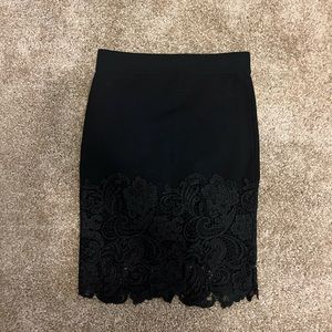 Black lace skirt